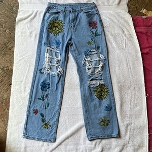 Shein blue jeans Size large